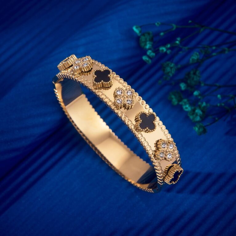 Clover & Crystal Bangle