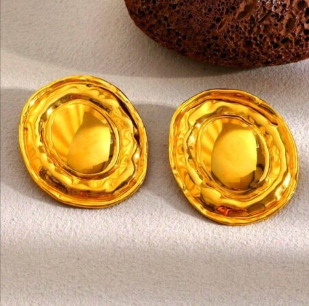 Round Dome Stud Earrings